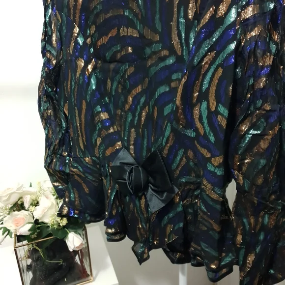 AUS16 Vintage Dolina Exclusive Blazer Metallic. Polyester Lurex. - Picture 7 of 16